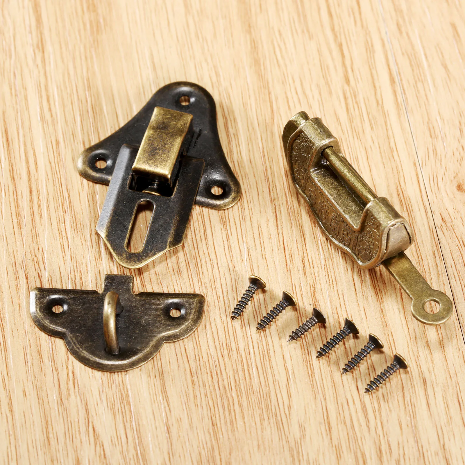 2 шт./компл. античный бронзовый китайский старый замок с деревянной шкатулкой для