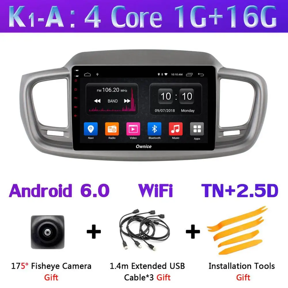 K1-A 360 ° панорамная камера 4G WiFi Android 9,0 8Core 4+ 64G Автомобильный мультимедийный плеер gps Радио SPDIF DSP CarPlay для Kia Sorento - Цвет: K1-A