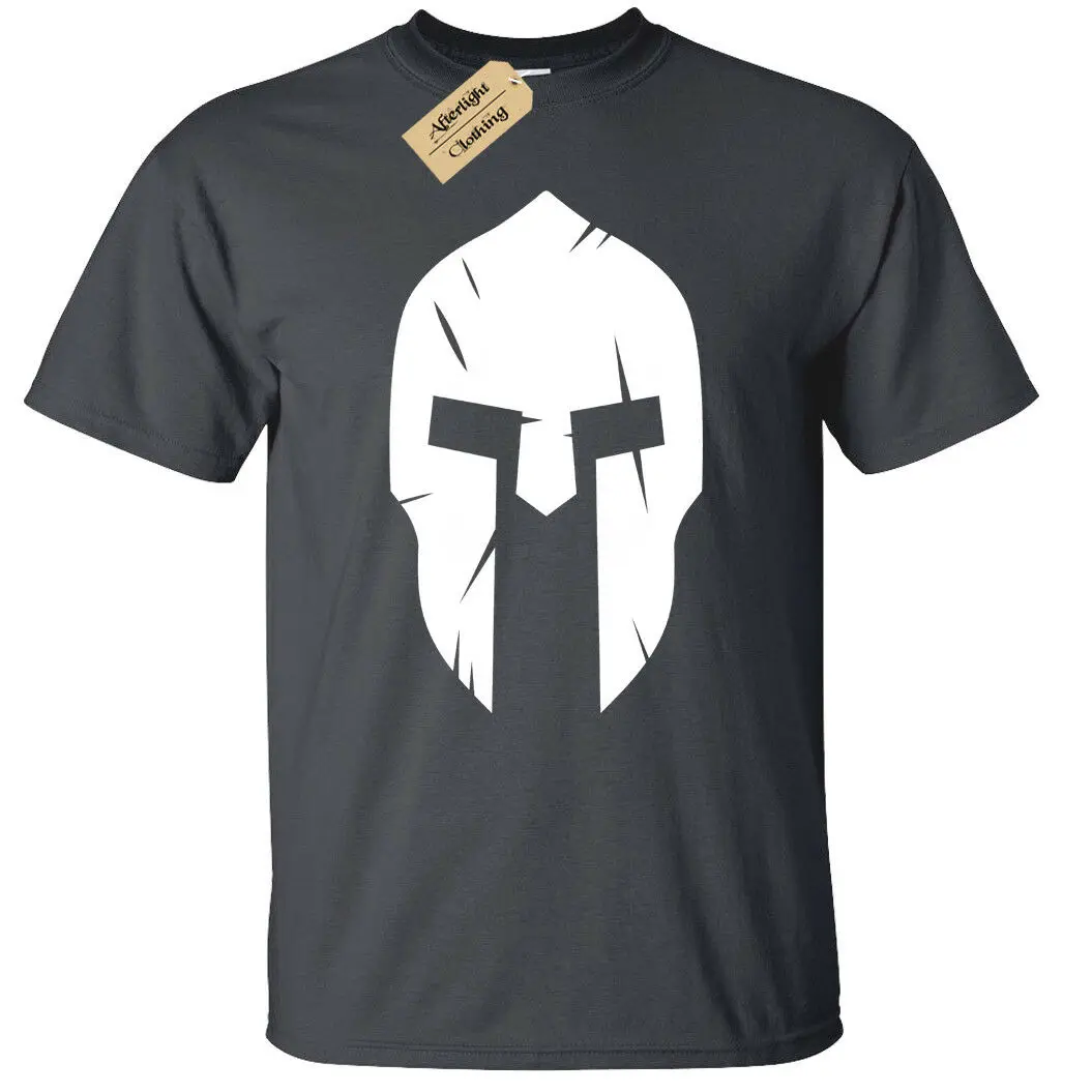 Спартанский шлем Мужская футболка Бодибилдинг Тренажерный Зал Фитнес