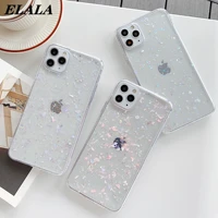 fashion clear glitter bling phone cover for iphone 13 pro max 11 12 mini xs xr 7 8 plus se 2020 case shockproof epoxy back coque