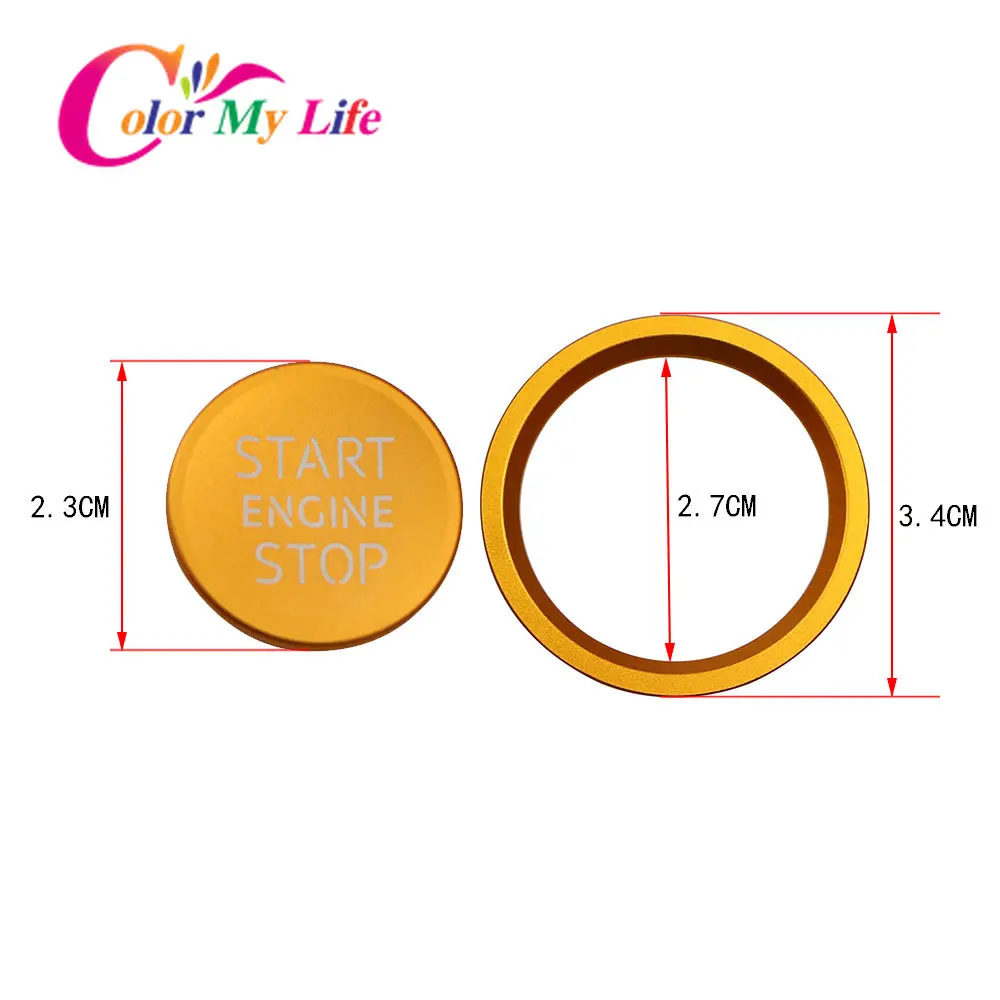 Автомобильная кнопка запуска и остановки двигателя Зажигания накладная