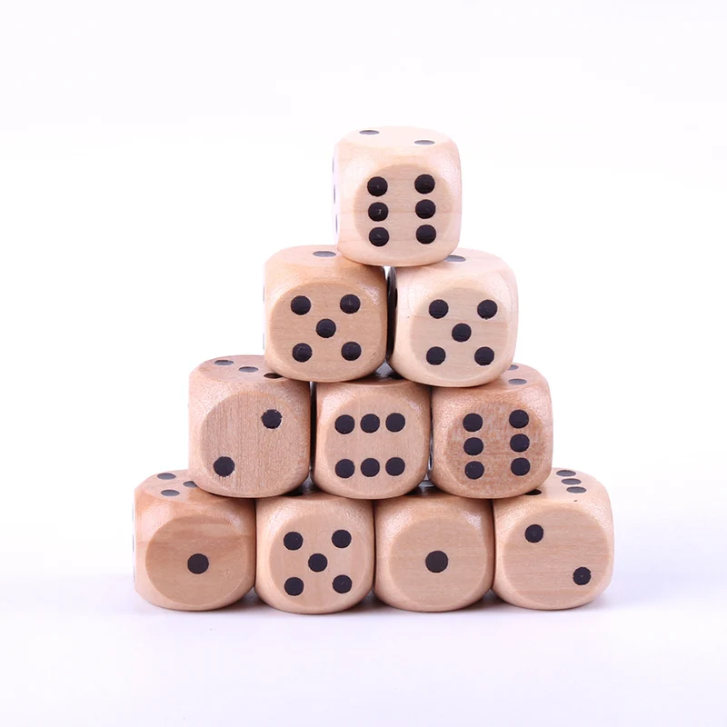10 шт. 6 сторонние деревянные кубики вечерние круглые для Маджонга игры Обучающие