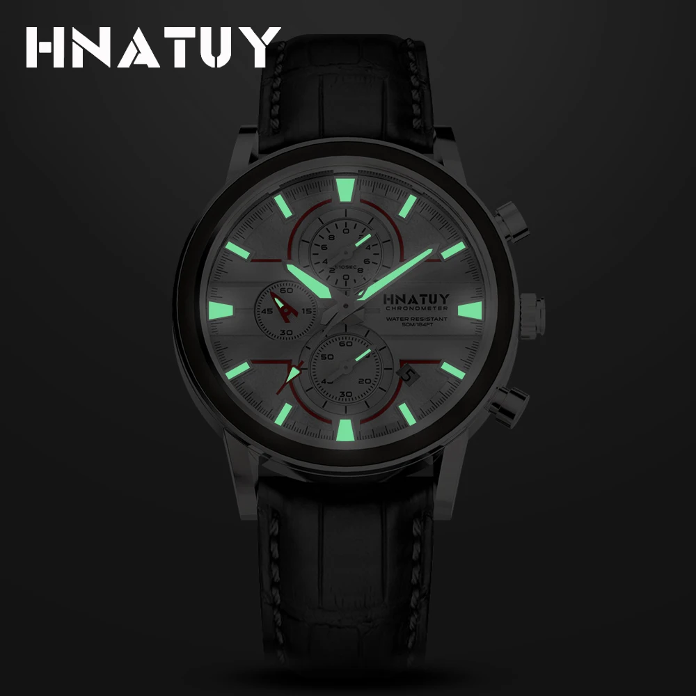 Hnatuy мужские деревянные часы военные кварцевые водонепроницаемые 50 м Бизнес