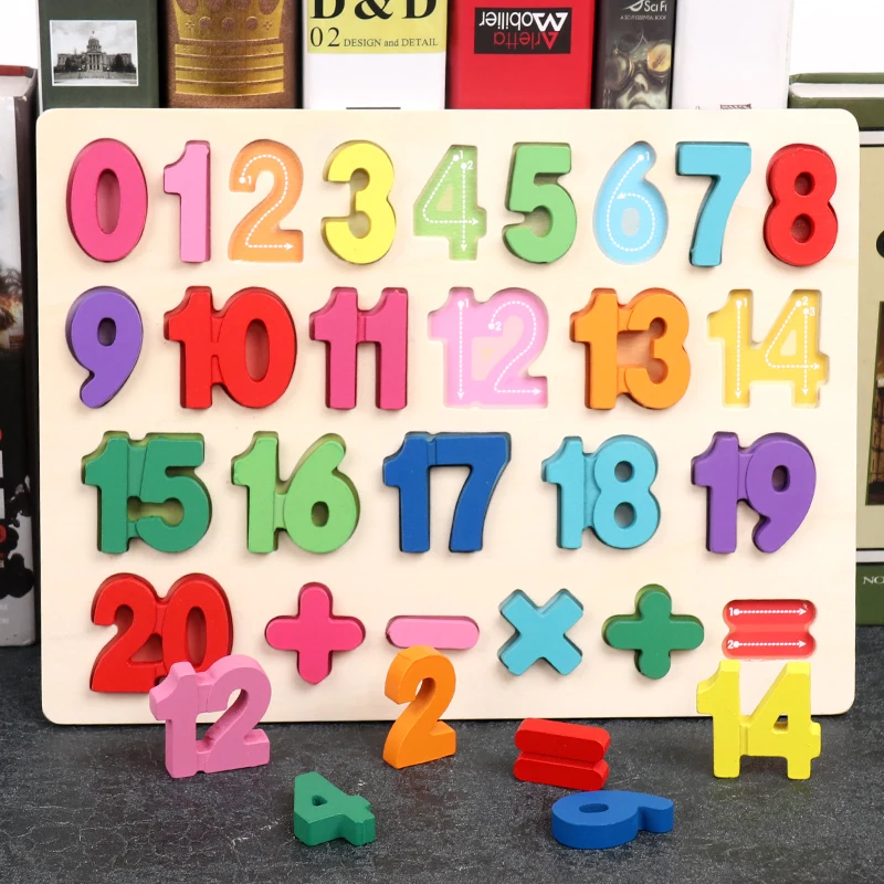 

Wooden Toy Alphabets Digital Letters Board Puzzles Wooden Puzzle Jigsaw Puzzle for Kid Early Educational Toys Children Baby Toys