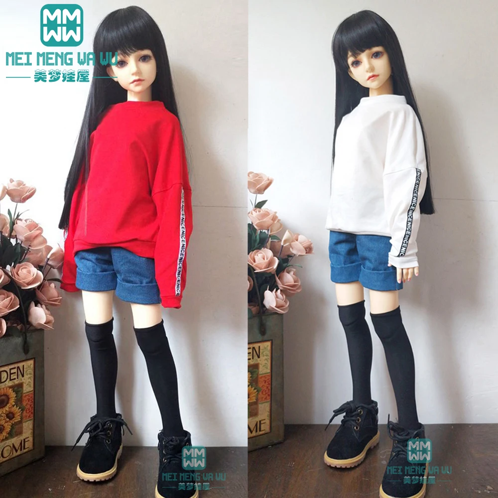 Подходит для 60 см 1/3 BJD SD doll Одежда Повседневная Толстовка с капюшоном джинсовые