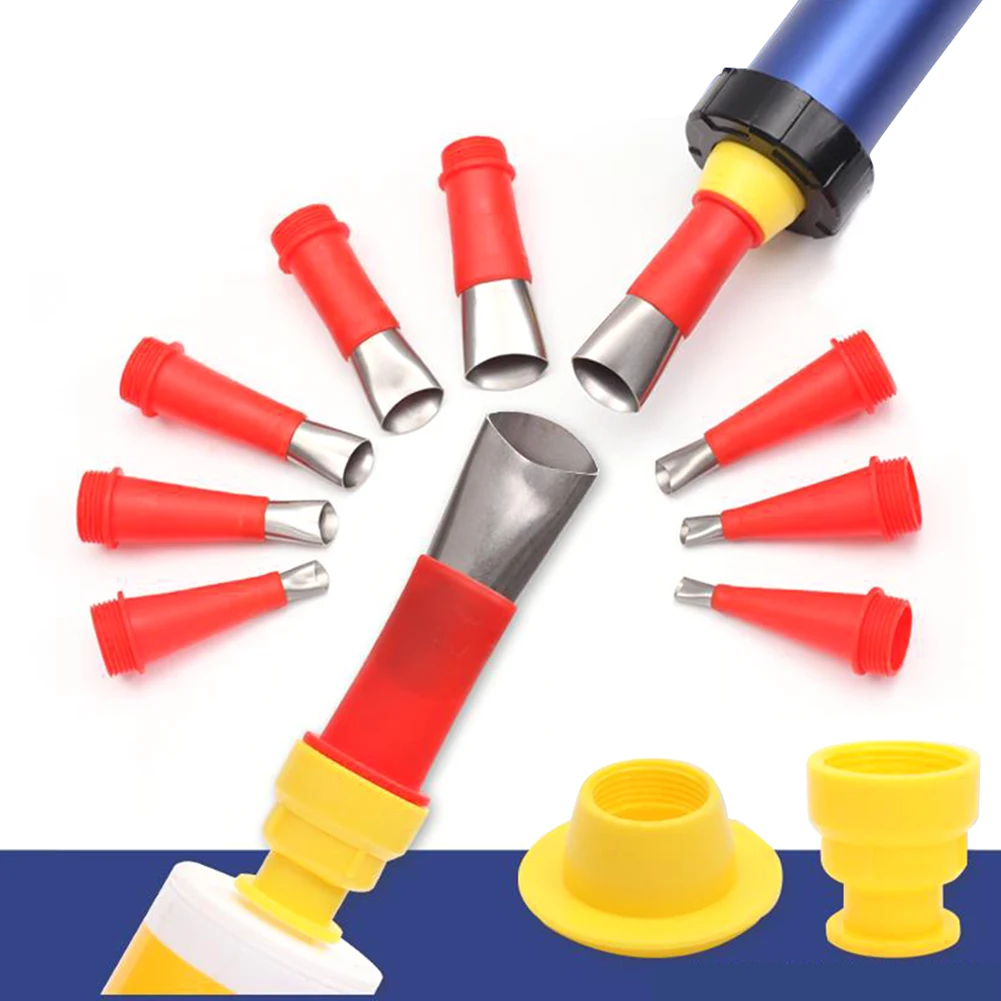 

18pcs Glue Nozzles Stainless Steel Caulking Finishing Tools Set for Kitchen Bathroom Sink Windows Doors Joint