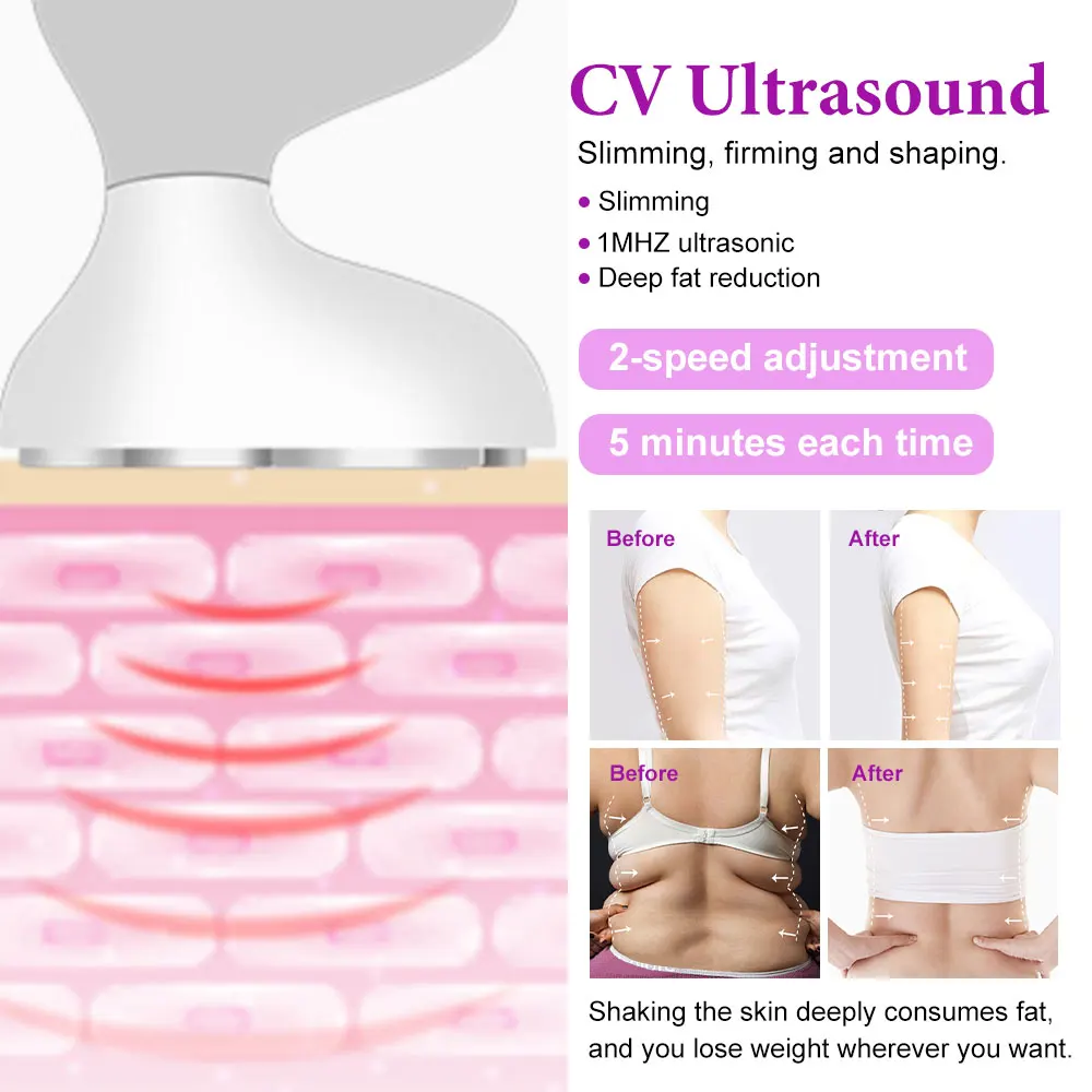 Goede Led Ultrasone Cavitatie Rf Lichaam Vermagering Machine Vet Brander Radio Frequentie Anti Cellulite Ultrasound Gezicht Draai Massager