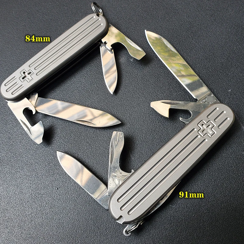EDC Titanium Alloy Scale Folding Knife Hollow Paper Cutting Art Blade Cutting Knife Unpacking Camping Pocket Outdoor Tools