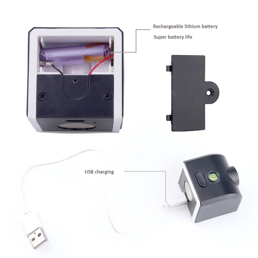 

New Mini 2 Cross Laser Levels Meter Green Red Lines Vertical Horizontal Rechargeable Leveling Instrument with Magnet Adsorption