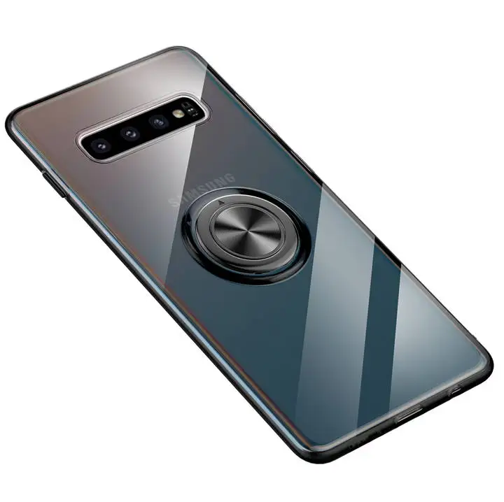 Black S10 5G чехол для samsung Galaxy S10 5G S10Plus автомобильный магнитный держатель-кольцо для пальца подставка задняя крышка для samsung S10 Plus чехол S10e e - Цвет: Black