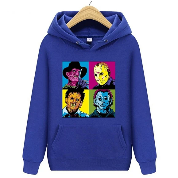 Толстовки в стиле поп арт Харадзюку С Капюшоном На Хэллоуин Джейсон Фредди машап