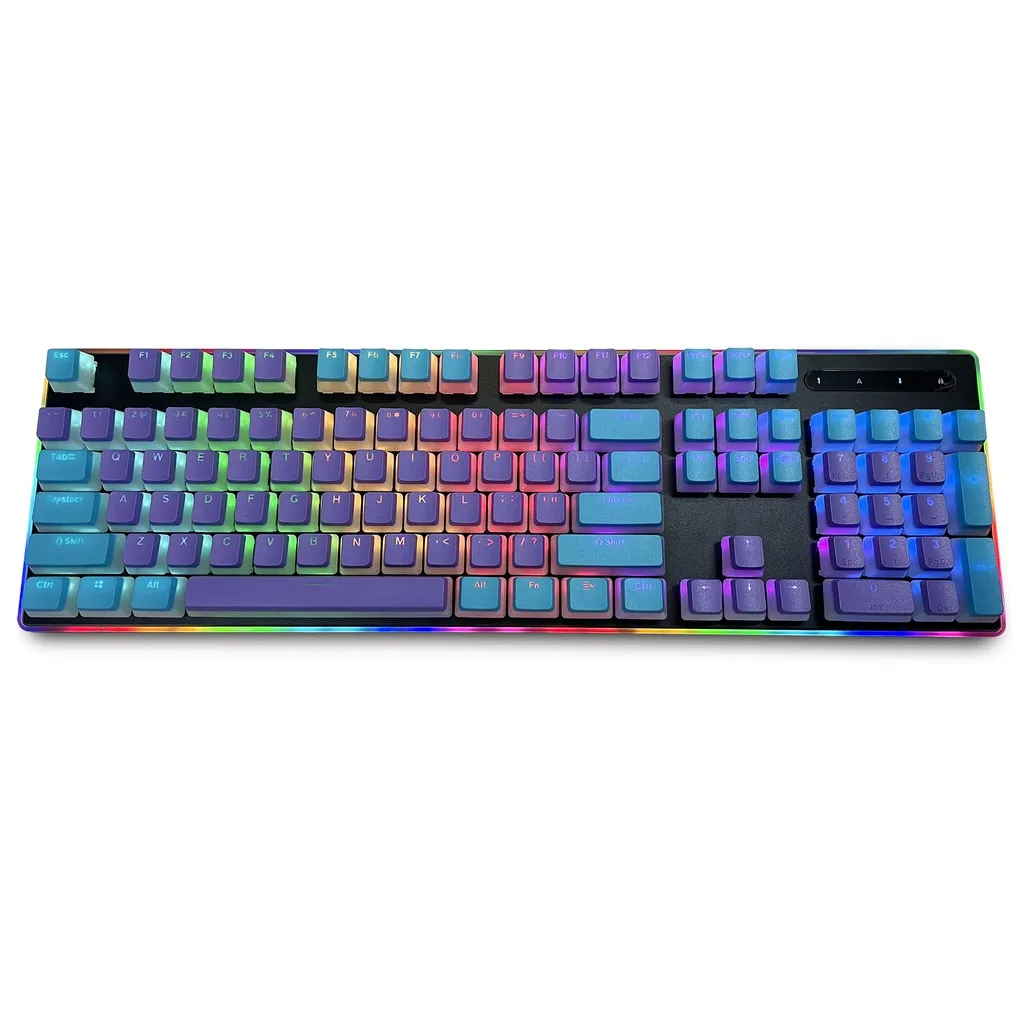 Сине-фиолетовый пудинг keycap108Double Shot PBT keycap Ansi/ISO-Oem конфигурация 60%/87/104/108