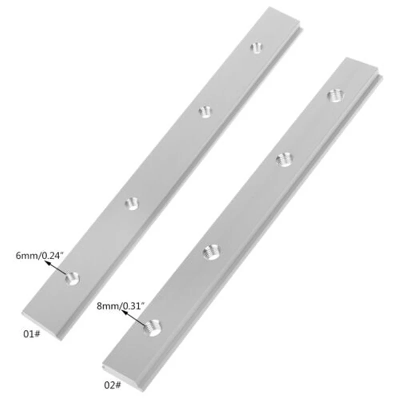 

New M6/M8 T-track Slot 200mm Aluminum Metal Slide Slab T-Slot Miter Track Slider