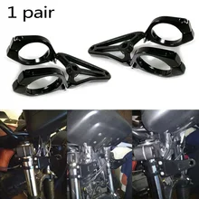 1 пара мотоцикл Кронштейн, крепление для фары s черного цвета для Harley Honda Kawasaki Suzuki мотоцикл Кронштейн, крепление для фары