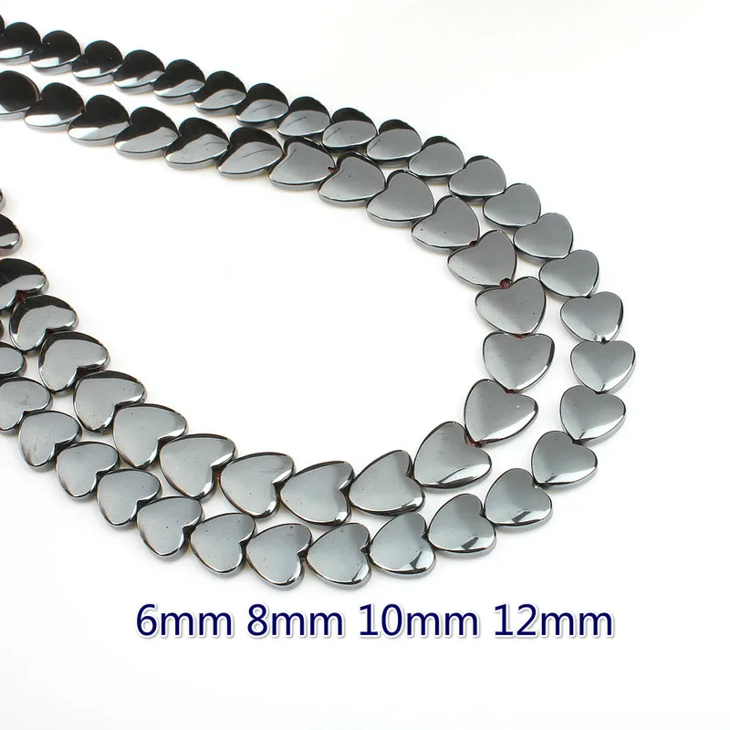 

Natural Hematite Magnet Beads Vacuum Plating Heart-shaped Hematite Beaded DIY Handmade Bracelet Necklace Accessories