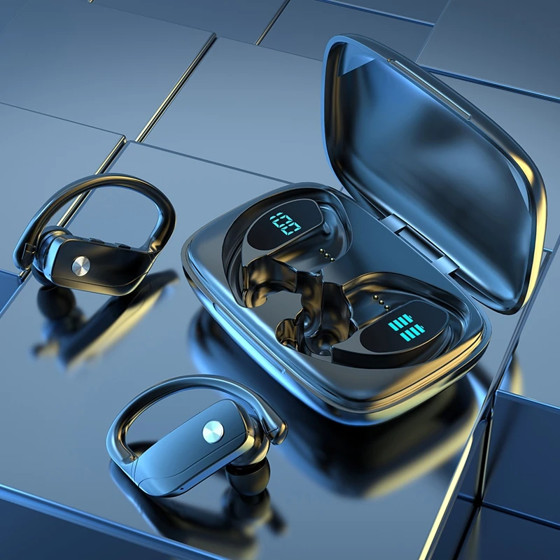 

Беспроводные наушники с зарядным боксом, 3500 мАч, Bluetooth 5,1, спортивные водонепроницаемые наушники-вкладыши светодиодный ным дисплеем, гарнит...
