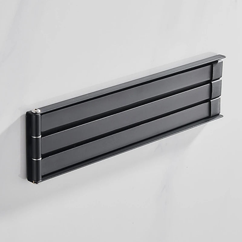 Вращающаяся вешалка для полотенец настенная без отверстий туалета черный