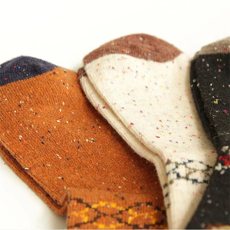 Носки женские шерстяные в Корейском стиле толстые хлопковые короткие носки для