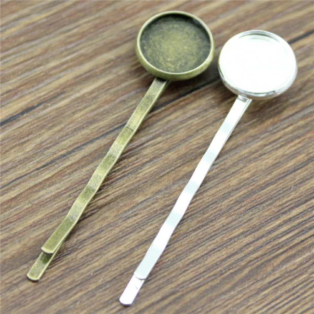 

10pcs 2 Colors Fit 12mm Glass Cabochon High Quality Copper Material Hairpin Hair Clips Hairpin Base Setting