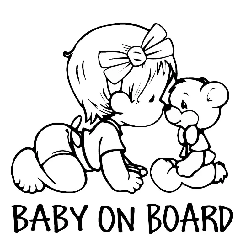 

Interesting BABY ON BOARD Lovely Bear Car Sticker Waterproof Decals Pvc 22cm X 23cm