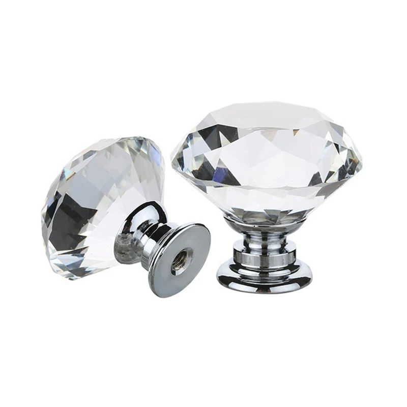 

Crystal Clear Drawer Knob Cabinet Bedside Cupboard Furniture Door Pull Handle