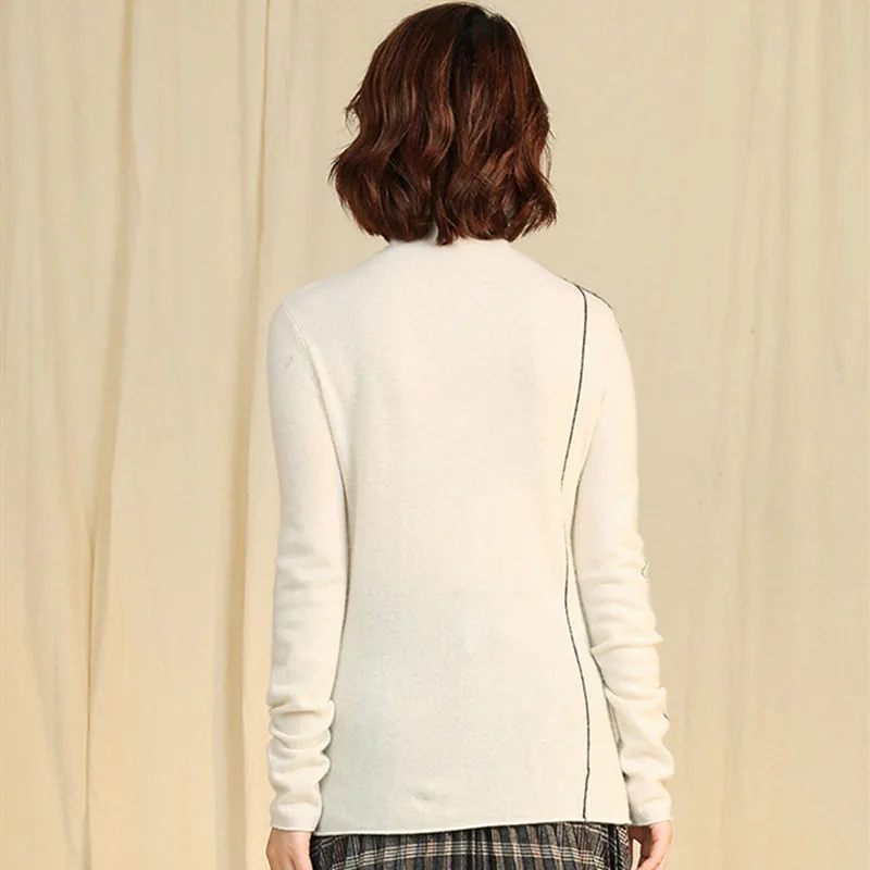 Женский свитер BARESKIY новый 100% кашемировый с высоким воротником вязаный пуловер