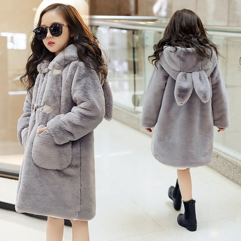 

-30 degrees 2022 Children Baby girl clothing Winter Thicken Parka Kids Faux Fur Hooded Coat Plus velvet Jackets clothes snowsuit
