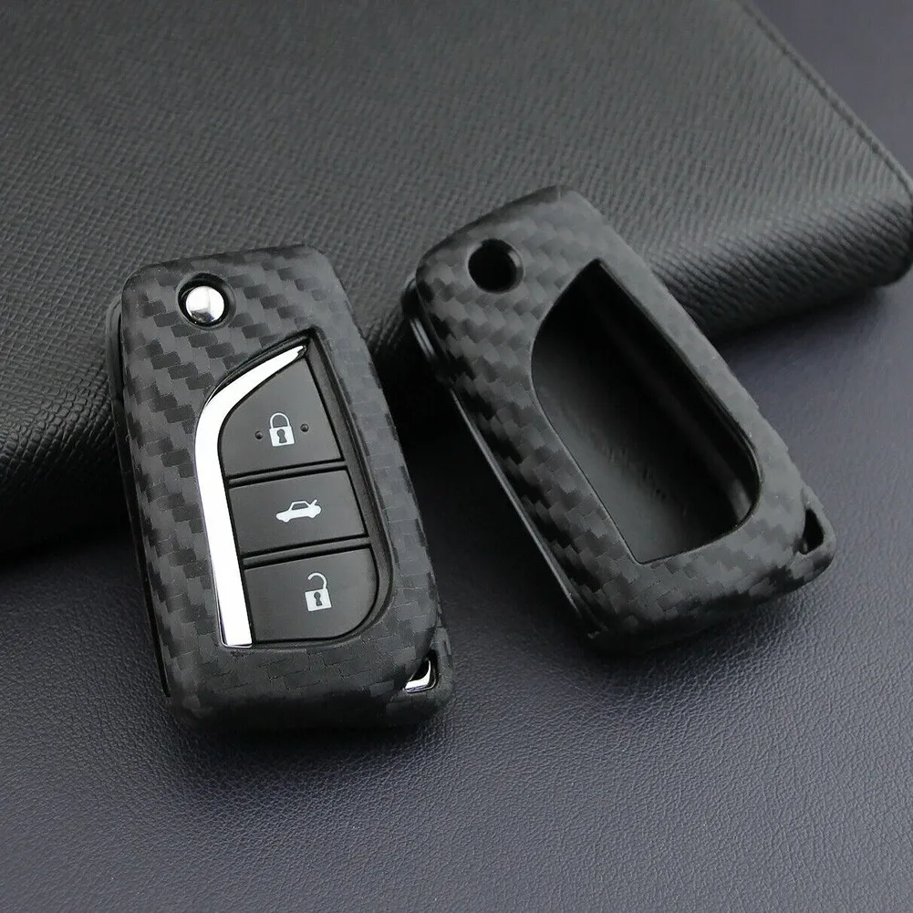 

Silica Gel Car Key Case Cover Chain Wear-Resisting 2019-2021 Fiber Fob Scratch
