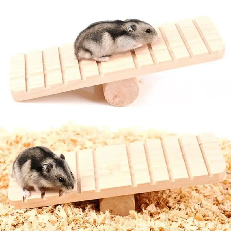 Деревянный Забавный игрушечный хомяк игрушка для упражнений маленькие животные