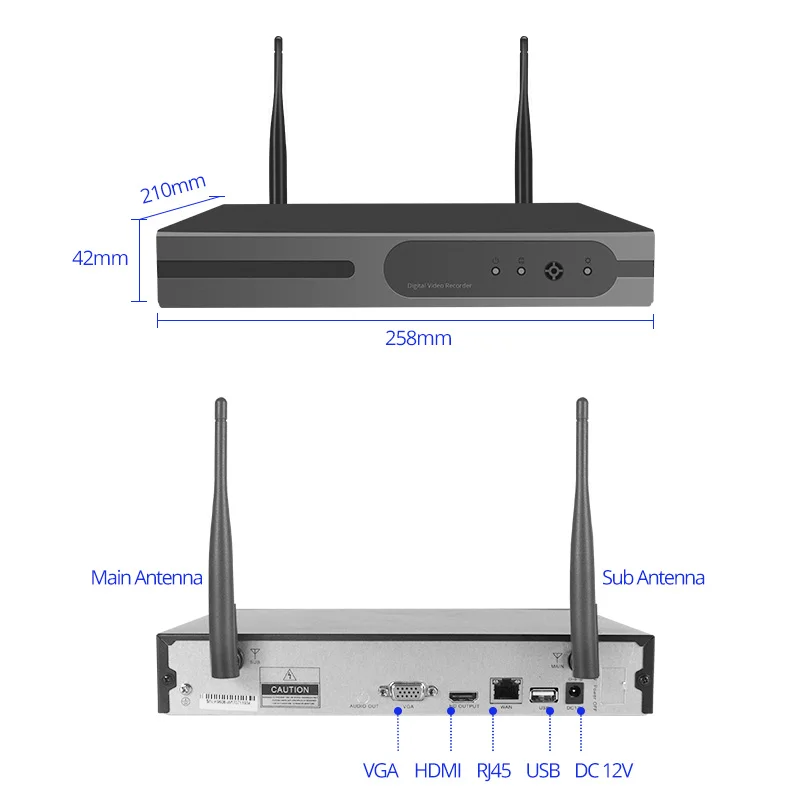 Wheezan система безопасности камеры CCTV Wifi 1080 P NVR 8CH видеонаблюдения HD ip-камера беспроводная наружная домашняя P2P Camara комплект