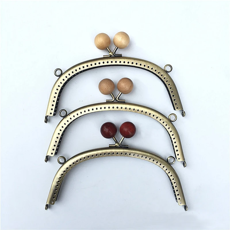 10pcs 16.5cm Bronze Metal Purse Frame Clasp Bags Handles for Coin Purses Clutch Handbag Accessories Bag Kiss Clasp Lock