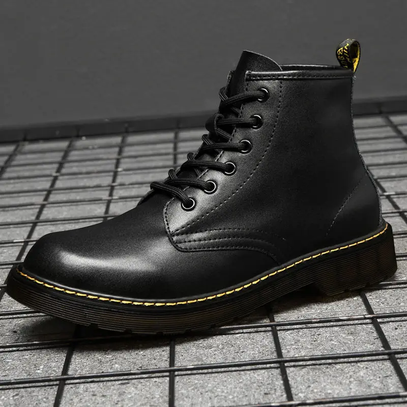 Модная мужская повседневная обувь мужские мягкие кожаные ботинки удобные