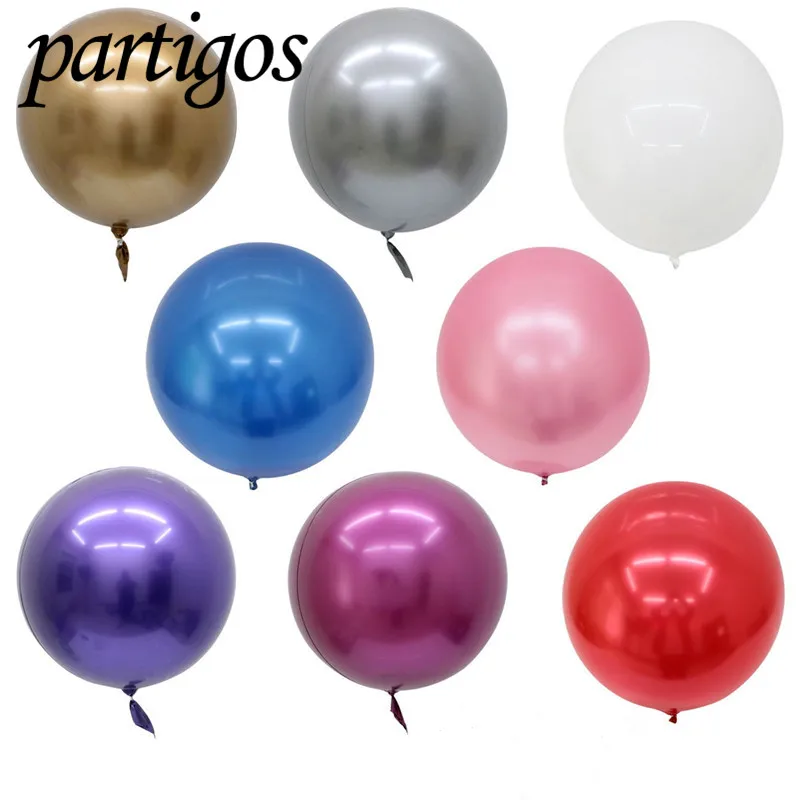 10pcs mixed 10 шт. Высокое качество 18 дюймов 22 дюйма 32 дюйма металлические шары для свадьбы и дня рождения Выпускные вечерние украшения круглые 4D Пузырьковые металлические хромированные - Цвет: 10pcs mixed