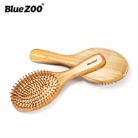blue zoo natural bamboo hair brush airbag massage comb bamboo bristles pins anti static hairbrush airbag protect the scalp
