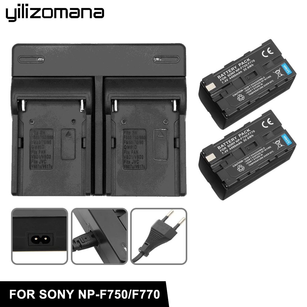 YILIZOMANA 4400 мА/ч NP F770 F750 np f750 NPF770 750 Камера батарейки для Sony F550 F960 F970|Цифровые