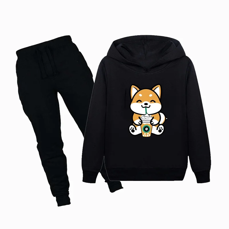 

Spring and Autumn Boys and Girls New Fashion Cartoon Print Cute Puppy Casual Hoodie Long Sleeve Sportswear