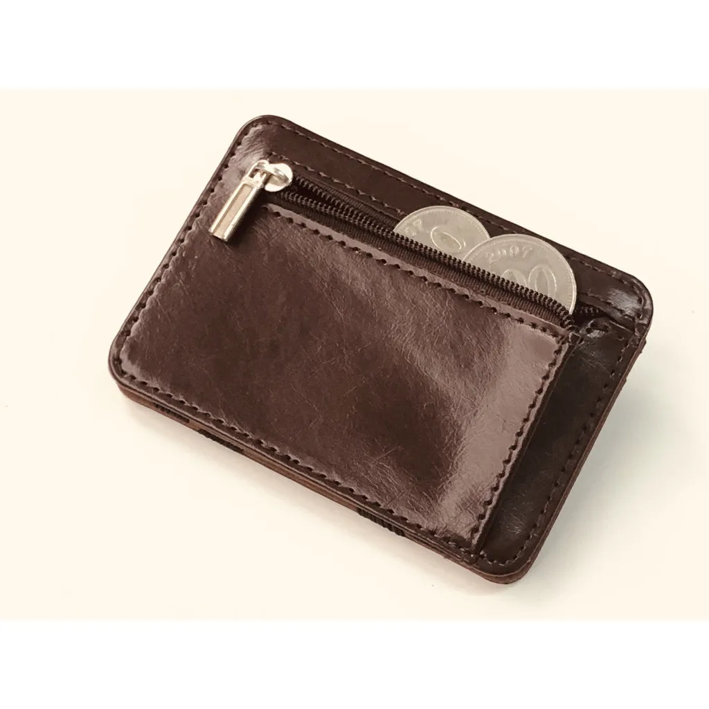 Fashion Men's Leather Business Card Holder Bank Package Change Wallet Coin Purse Money Belt carteira#20 | Багаж и сумки