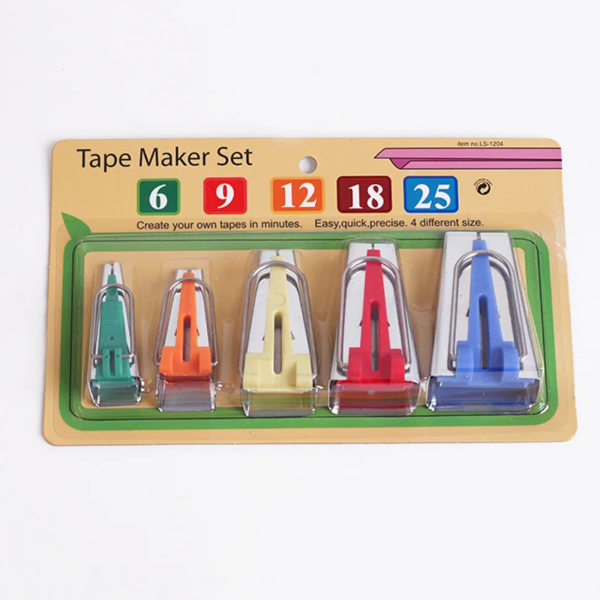 

Sewing Accessories Bias Tape Makers - 5 size 6mm 9mm 12mm 18mm 25mm bias binding tape maker 4 size and 5 size choose 9mm