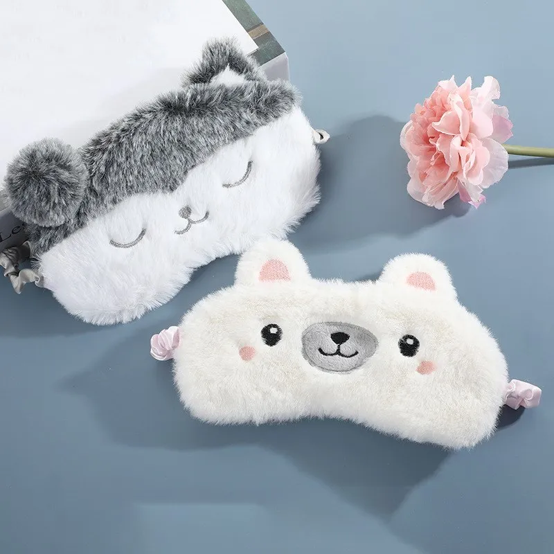 Милая плюшевая маска для сна с оленем повязка на глаза овечкой расслабляющие