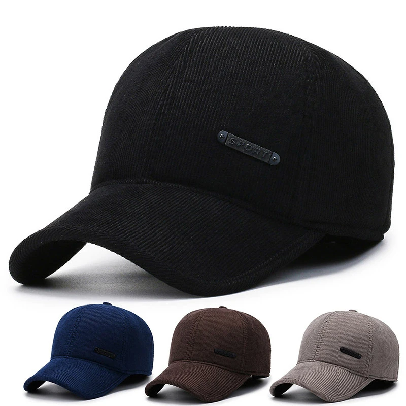 

Men Corduroy Baseball Cap Women Spring Summer Embroidery Baseball Hat Hats For Women Men Outdoor Sun Hat Vacation Caps For Men