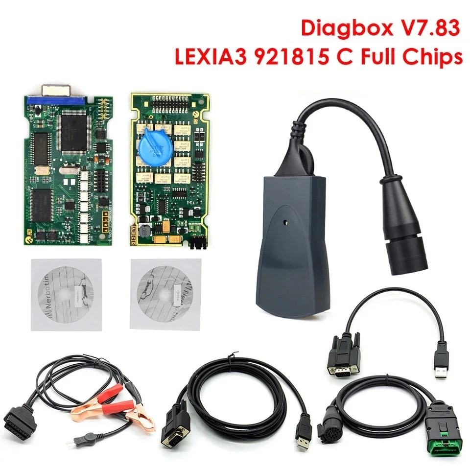 Full Chip Lexia 3 PP2000 полный чип Diagbox V7.83 для peugeot диагностический сканер Lexia Citroen диагностический инструмент FW 921815C Lexia3 V48/V25 - Цвет: Full Chip