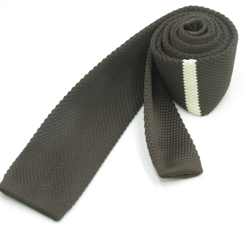 New product knitting tie/men neck accessories/restoring ancient ways style coffee with a horizontal striped necktie | Аксессуары для