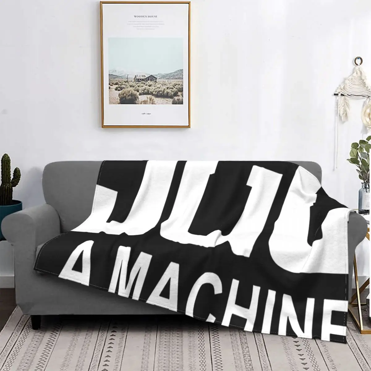 

Manta personalizada de algodón a cuadros, ropa de cama, manta de música, sofá, Anime