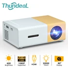 Мини-проектор ThundeaL YG300 Pro, аудио YG-300, USB, портативный проектор для 1080P, домашний медиаплеер, Прямая поставка, подарок для детей