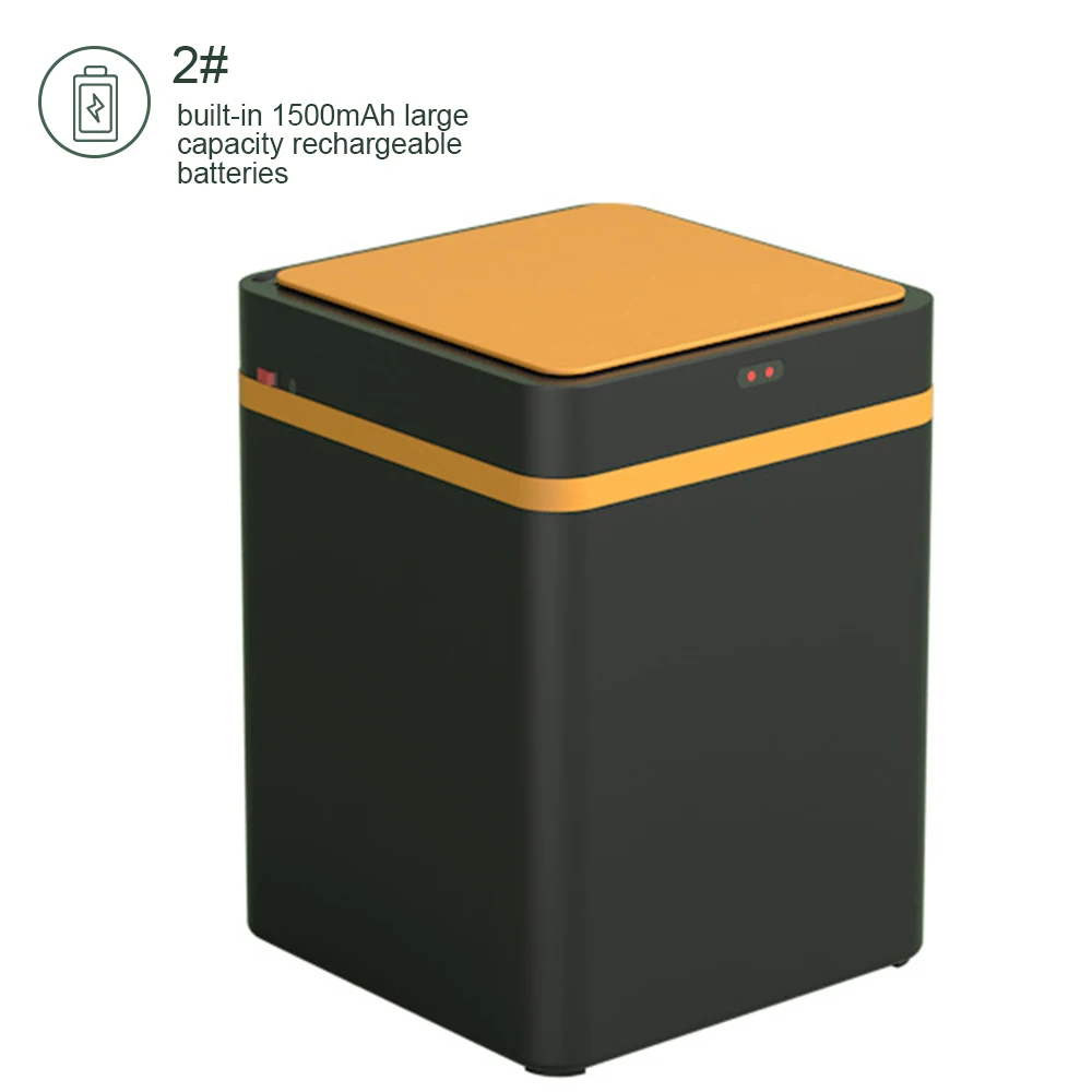 Баночка для мусора Trashi 15 л с УФ-лампой встроенная аккумуляторная батарея 1500 мАч