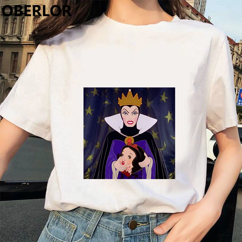 Camisetas Verano Mujer футболка принцессы с принтом Золушки женская летняя белая с коротким рукавом Harajuku Эстетическая одежда