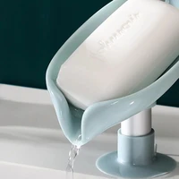 leaf shape soap box drain soap holder bathroom shower soap holder portable plastic sponge tray kitchen bathroom accessories