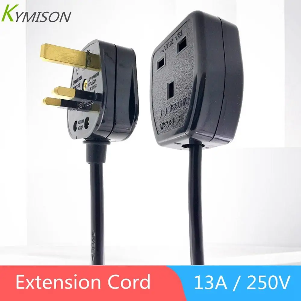 Удлинительный шнур питания с 3 зубцами штекер IEC UK для розетки удлинитель кабеля