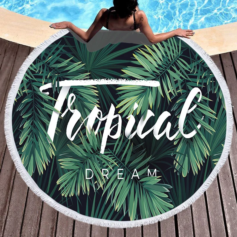 

Тропический пляжный коврик для отдыха круглое банное полотенце с принтом фруктов