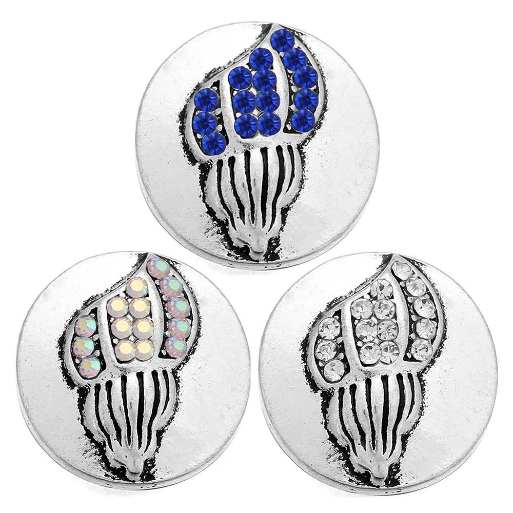 5 шт./лот новые рождественские ювелирные изделия 18 мм кнопки со стразами огненные